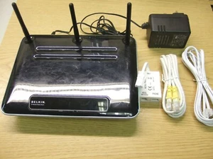MODEM ROUTER F5D8631-4 WITH MICRO FILTER & CABLES BELKIN N1 WIRELESS ADSL2+ M380 - Picture 1 of 5