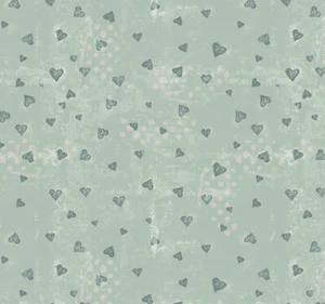 A HEART LEAD LIFE ~ Tonal Hearts Turquoise~ Kelly Rae Roberts ~Mixed Media Style - Picture 1 of 2
