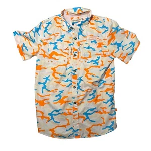Magellan Shirt Youth Large Whataburger Camo Splash Fishing All Over print RARE - Picture 1 of 6