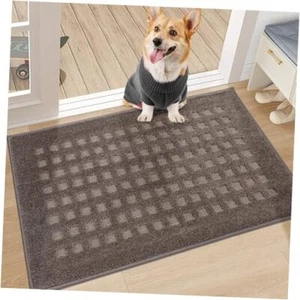 Dog Door Mats for Muddy Paws 20"x32", Absorbent and Dirt 20" x 32" Brown - Picture 1 of 7