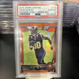 Todd Gurley Rookie Card 2015 Topps Chrome Orange Refractor #110 PSA 10