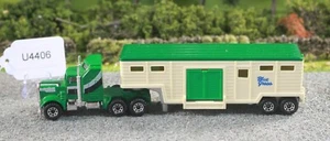 Matchbox Lesney 1:100 CY6 Green Kenworth & Horse Trailer Good FNQHotwheels U4406 - Picture 1 of 14