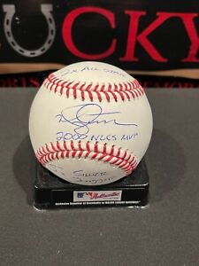 Mike Hampton Signed Auto Rawlings ROMLB Baseball JSA COA 3x Inscriptions Mets A