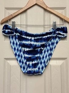 Tommy Bahama Mujer Traje de Baño Parte Inferior Azul Blanco Tie Dye Diamante Talla XL Reversible - Imagen 1 de 23