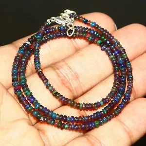 Ethiopian Opal Blue Opal Rondelle Opal Beads Welo Opal Smooth Opal Beads Gems - Picture 1 of 6