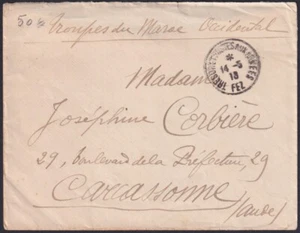 F-EX28939 MAROC MOROCCO FRANCE WAR MILITAR POST TRESOR FEZ. - Picture 1 of 2