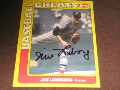 TARJETA DE BÉISBOL GRAN DR, JIM LONBORG AUTÓGRAFO CERTIFICADO DE AUTENTICIDAD Foto 1 de 2