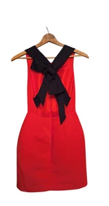 KATE SPADE RED / Black Bow Back Dress Blaze A Trail Ladies 6 Whimsical Romantic - Picture 1 of 4