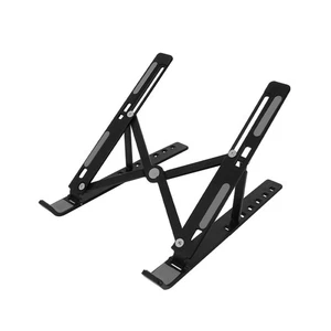 Supporto da Tavolo Macbook Computer Portatile Altezza Regolabile Pieghevole Nero - Zdjęcie 1 z 6