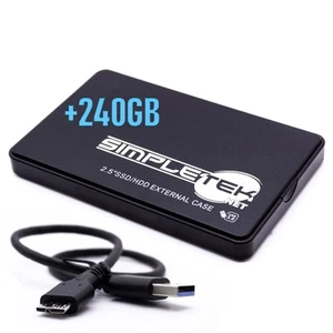 Caddy Enclosure HDD 2,5 " With 240gb SSD Disc Adapter Box USB 3.0 External PC _ - Picture 1 of 4