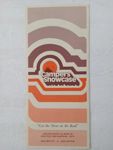 CAMPERS SHOWCASE Suncook NH Motorhome Camper RV Dealer Foldout Brochure c.1980s - Picture 1 of 23