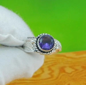 Tanzanita piedras preciosas 925 plata esterlina hecho a mano anillo de... - Imagen 1 de 4