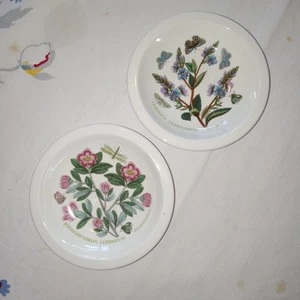 Portmeirion Botanic Garden Coaster Set 2 Speedwell & Rhododendron Trinket Vanity - Picture 1 of 7