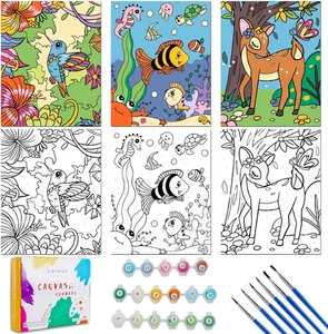 3 Pack Paint by Numbers for Kids Ages 8-12, 10*8"Color by Number for Kids Framed - Picture 1 of 8