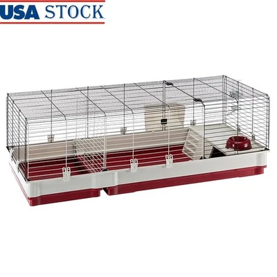 Gaiola extra grande para coelhos com acessórios de extensão de fio coelhos porquinhos-da-índia nova - Imagem 1 de 4