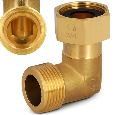 DIAMOND Messing Verschraubung 3/4'' Winkel Gewindefitting Rohr Fitting Schraubverschluss