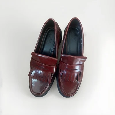 Mocassim Feminino Tamanho 7 Salto Grosso Mocassim Borgonha  - Imagem 1 de 4