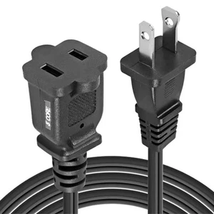 5Core AC Power Cord 15Ft US Polarized Male to Female 2 Prong Extension Cords - Picture 1 of 12