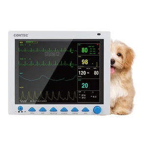 Veterinärmedizin Patientenmonitor Berufsbildungsmaschine EKG NIBP SPO2 RESP TEMP - Picture 1 of 10
