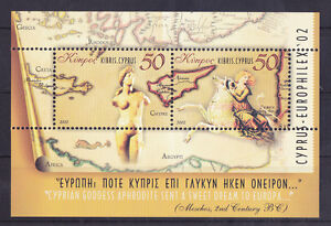 CYPRUS 2002 Mint NH Maps Souvenir Sheet Michel #Block 23 VF