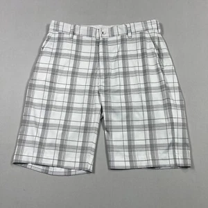 Ping Collection Golf Shorts White Lightweight Plaid Mens W32 - Picture 1 of 10