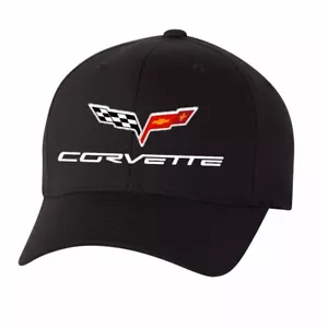 C6 Corvette Performance Flex Fit Cappello nero - Foto 1 di 2