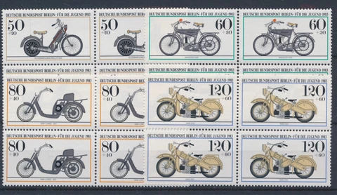 [BIN6871] Germany 1983 Motorbikes good set in block of 4 stamps very fine MNH Cover