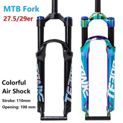 Colorful MTB Fork 27.5/29er Mountain Bike Air Fork Bicycle Suspension Shock Fork - Image 1 of 4