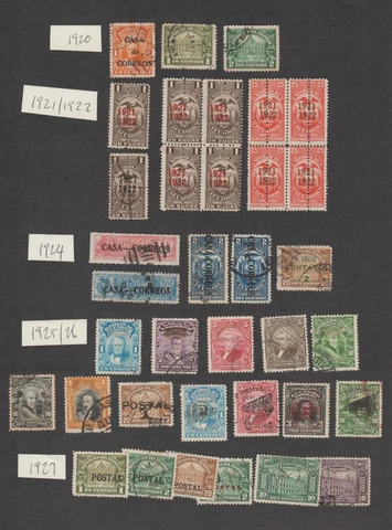ECUADOR - 1920 to 1927 Vintage Collection (36 stamps) Q Cover