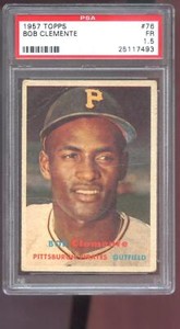1957 Topps #76 Bob Clemente Roberto Clemente PSA 1.5 Graded Baseball Card MLB