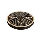 Wood Carving Finger Labyrinth Board Prayer Chartres Puzzle Toy Finger Maze