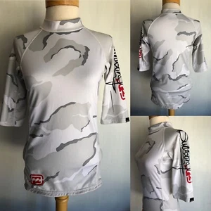 BILLABONG Official Women's Rash Guard Wetsuit SPF 50 Camouflage Top Size Large - Picture 1 of 6