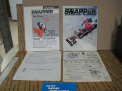 Manual de Operadores Lanzador de Nieve Pargo Original y Otros Papeleos de Venta Foto 1 de 4