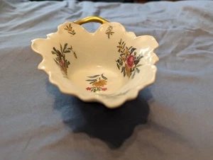 Haviland Limoges Francia "Pondichery" Patrón Floral Forma Hoja Cuenco - Imagen 1 de 5