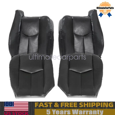 For 2003-2006 GMC Sierra Work Truck Front Seat Covers Without Armrest Dark Gray Foto 1 de 4