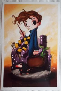 NYCC 2018 Fantastic Beasts Newt Scamander Lithograph SIGNED Christopher Uminga - Picture 1 of 3