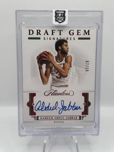 Panini Flawless Draft Gem Signatures 2020-21/15 Kareem Abdul-Jabbar Auto Salón de la fama - Imagen 1 de 2