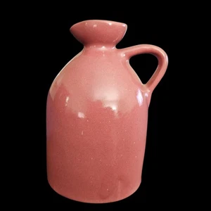 Vintage Pink Ceramic Jug Vase 6" x 4" Matte Glaze Mid Century Modern Style - Picture 1 of 6
