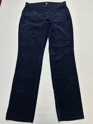 Pantalones de pana Chaps para mujer 10 azul marino pierna recta elásticos informales Foto 1 de 4