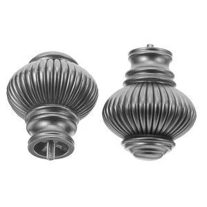  2 Stück Gardinenstangen-Abschlusskappen: Moderne Gardinenabschlüsse für 16 mm Römerstangen - - Bild 1 von 12