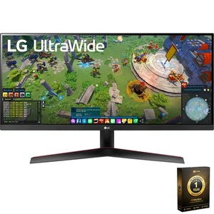 LG 29WP60G-B 29" UltraWide FHD HDR FreeSync Monitor + 1 Year Warranty Pack - Picture 1 of 12