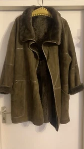 AMORETTI Shearling Lammfelljacke Mantel Italy Gr46 leicht Exklusiv SUPER ZUSTAND - Bild 1 von 13