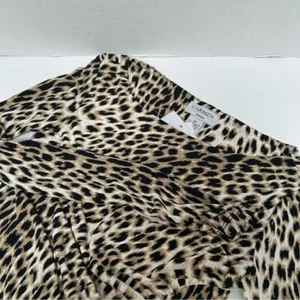 Carmen Marc Valvo NWT Leopard Stretch Polyester Ruched Dress size XS - Picture 1 of 6