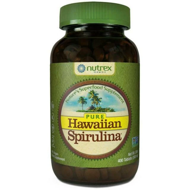 Nutrex Hawaii Pure Hawaiian Spirulina 500 mg - 400 Vegan Tablets