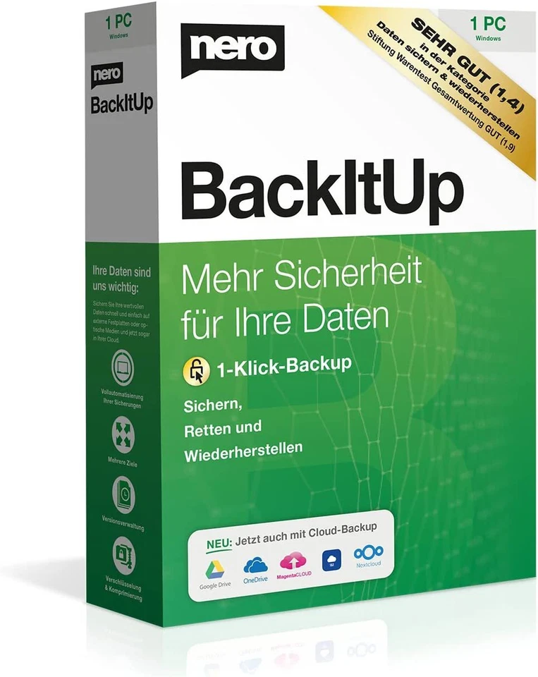 Nero BackItUp 2023 Essentials (1-Jahres-Version) - Digital Download Key Code - Bild 1 von 1