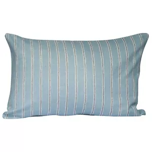 Cuscino rettangolare Cambridge Stripe XL, blu uovo d'anatra. 100% cotone. 23x15" - Foto 1 di 3