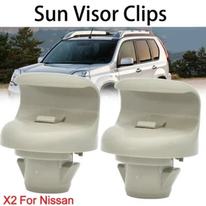 2 X Sun Visor Bracket Clip Front Left Right For Nissan Pathfinder R51 2006-2012 - Picture 1 of 12