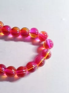 10 x Zweifarbige Glasperlen zum Basteln Schmuckherstellung Beads Rund Ø 8mm - Bild 1 von 1