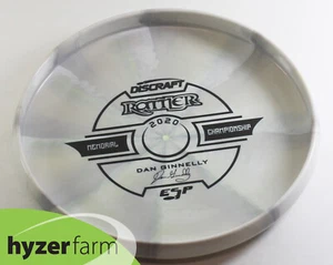Discraft NUEVO 2020 GINNELLY MEMORIAL SWIRL ESP RATTLER 174 g Hyzer Farm B19 - Imagen 1 de 2