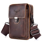 Baigio Mens Messenger Shoulder Bag Genuine Leather Crossbody Waist Belt Pack